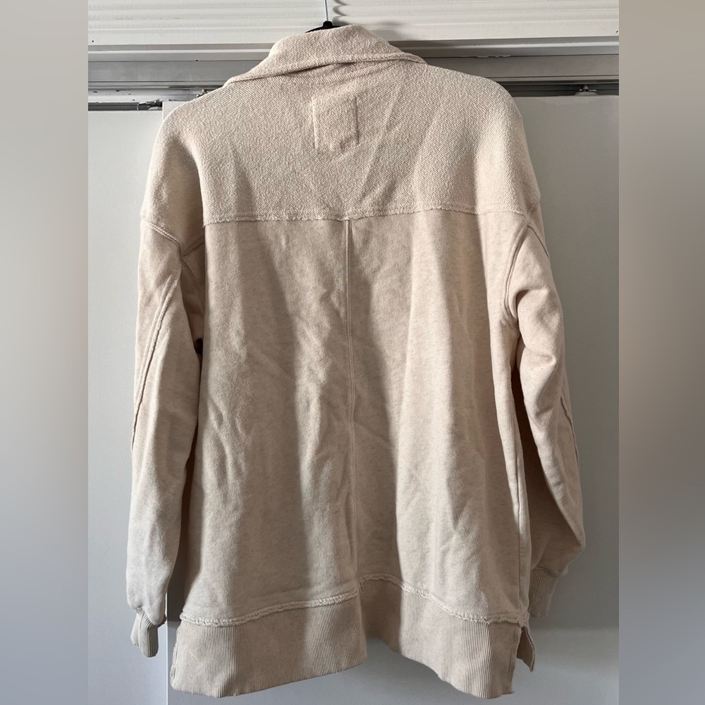 Aerie Oversized Soft Beige Pullover Sweatshirt - Picture 2 of 4